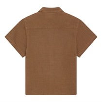 BIRKHOLM Muslin Skjorte Bison Brun